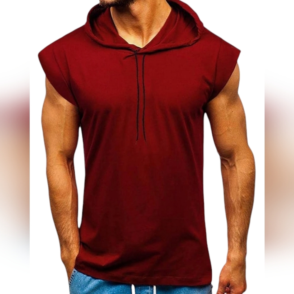 Gym Hoodie for Men Sleeveless Fitness Workout Muscle T Shirts - NWT